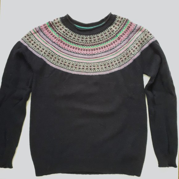 Tabitha Webb Sweaters - Tabitha Webb Navy Blue Lambswool Knit Sweater